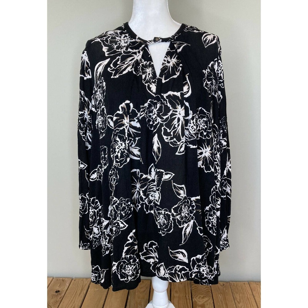 FREE PEOPLE Floral Oversized Mini Dress XS